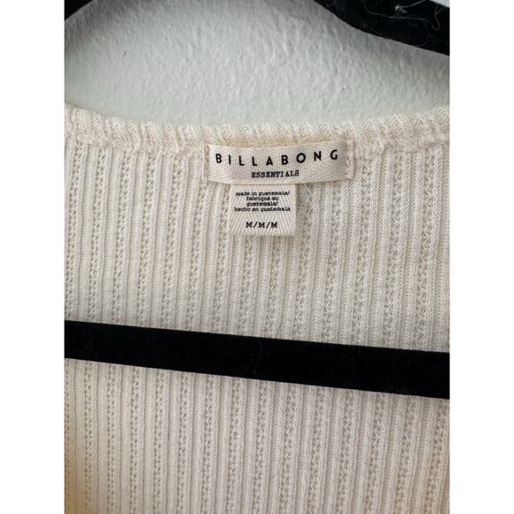 Billabong Lana Pointelle Stitch Button-Up Top size M / ribbed cardigan / sweater - Picture 6 of 8